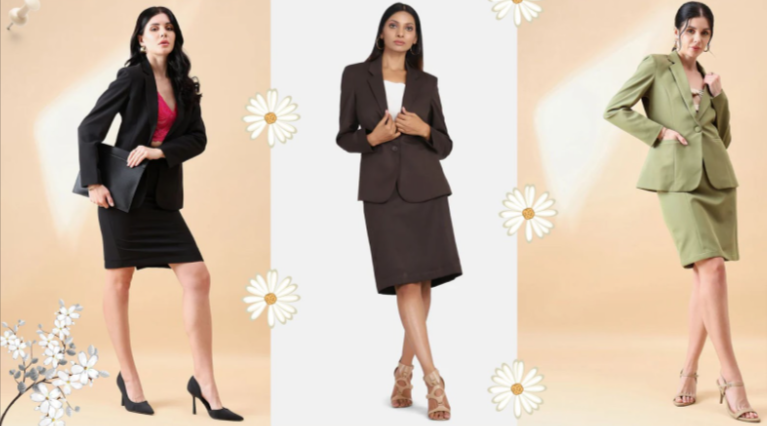 Women in skirt suits best sale