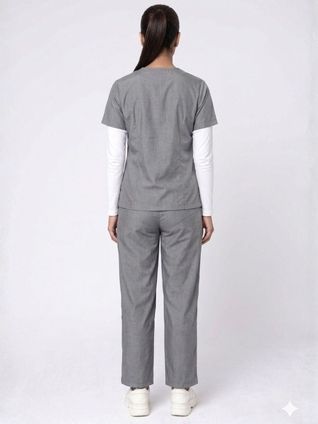 Women Grey Scrub Set