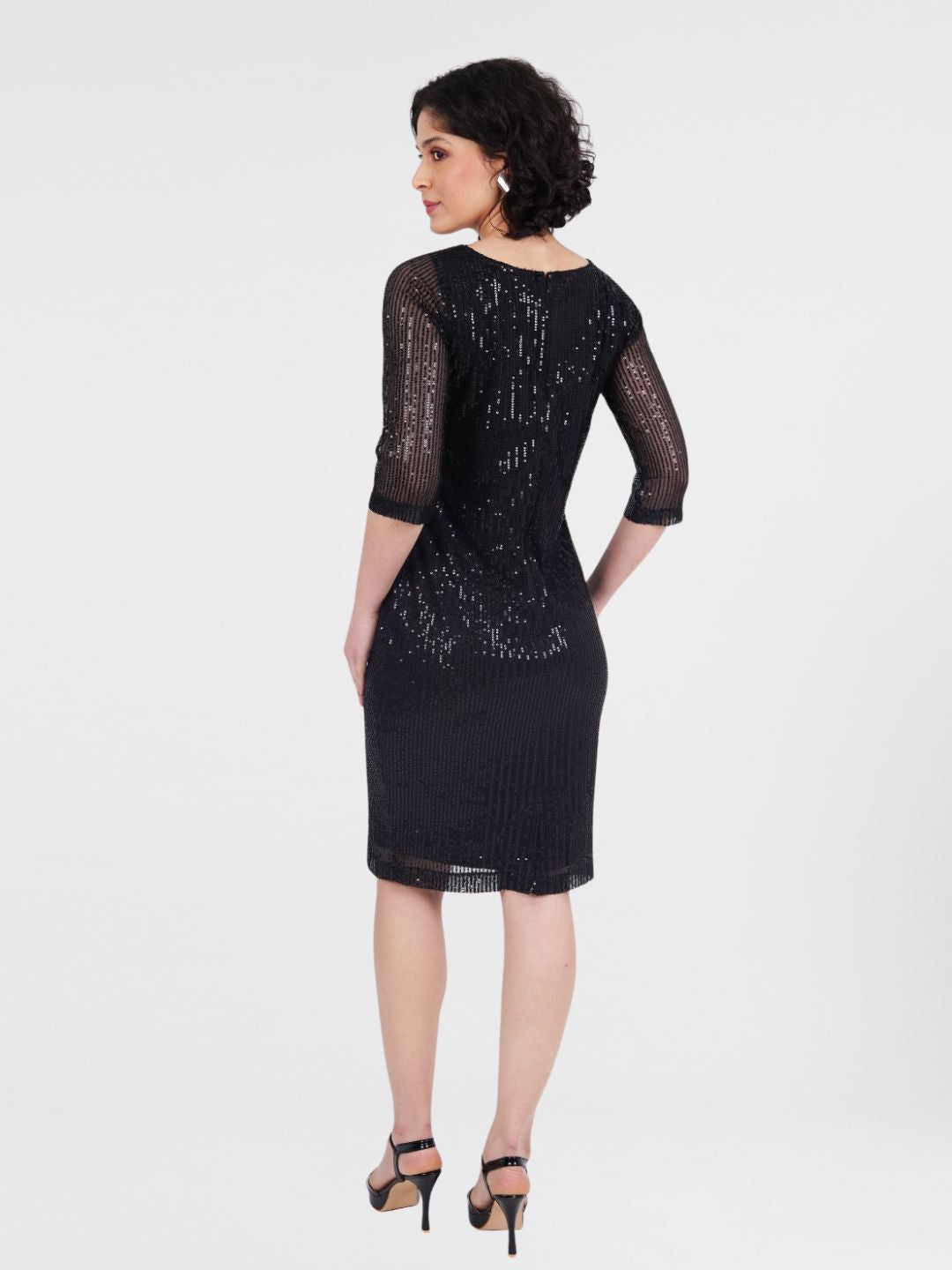 Women Embellished Sequinned Sheath Dress