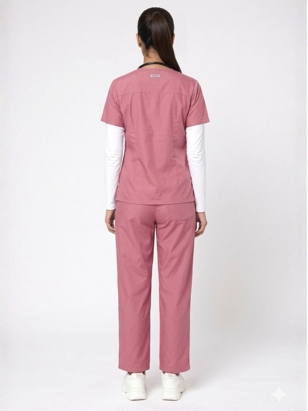 Women Pink Scrub Set