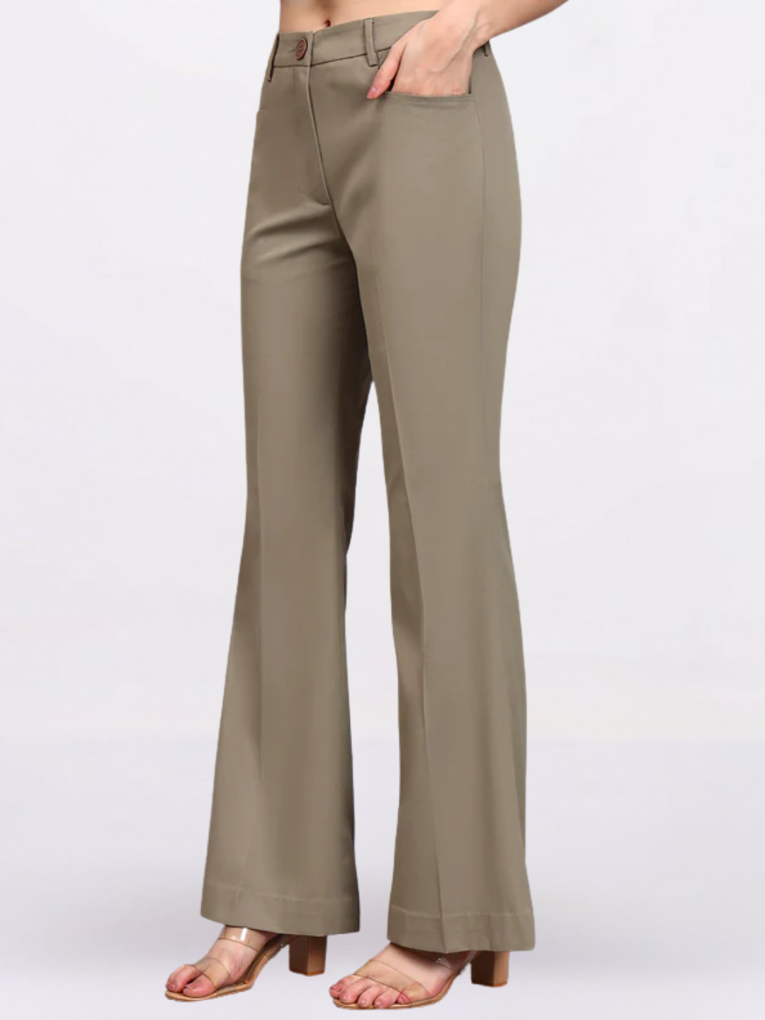 Women Pastel Fern Green Formal Powersuit