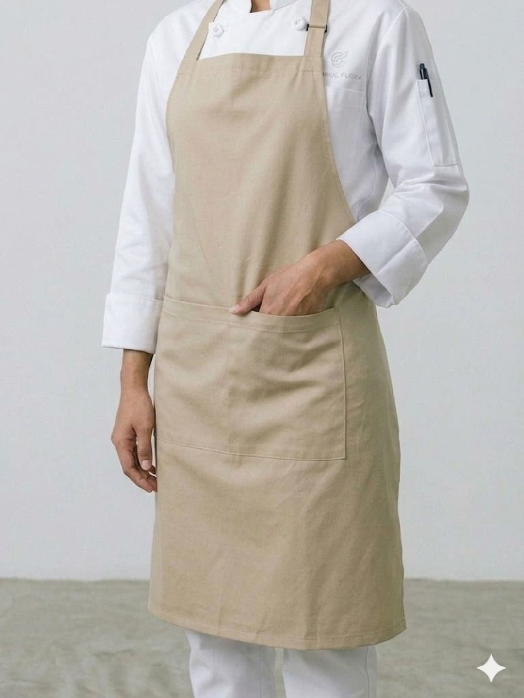 Women Beige Chef Apron