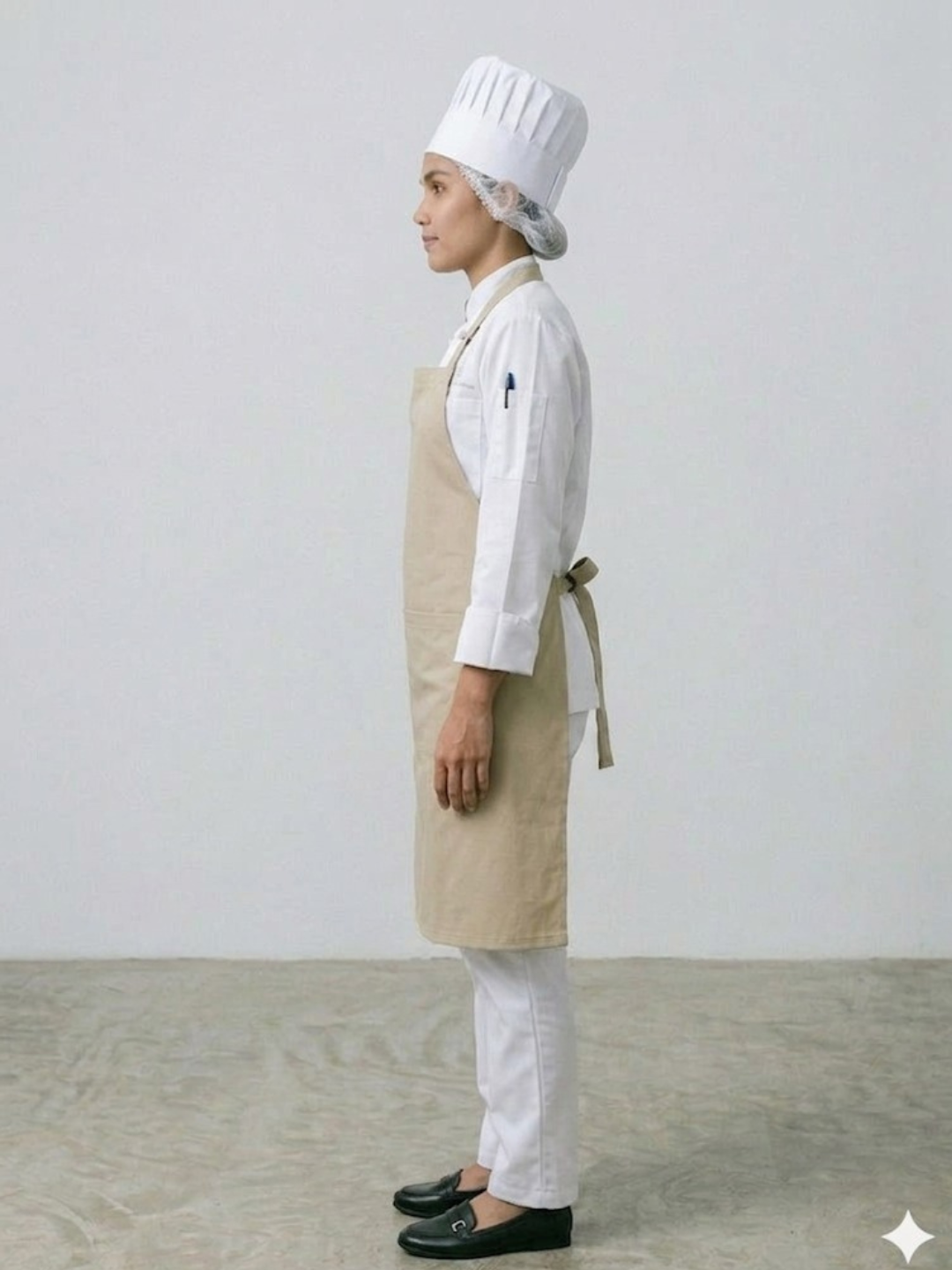 Women Beige Chef Apron