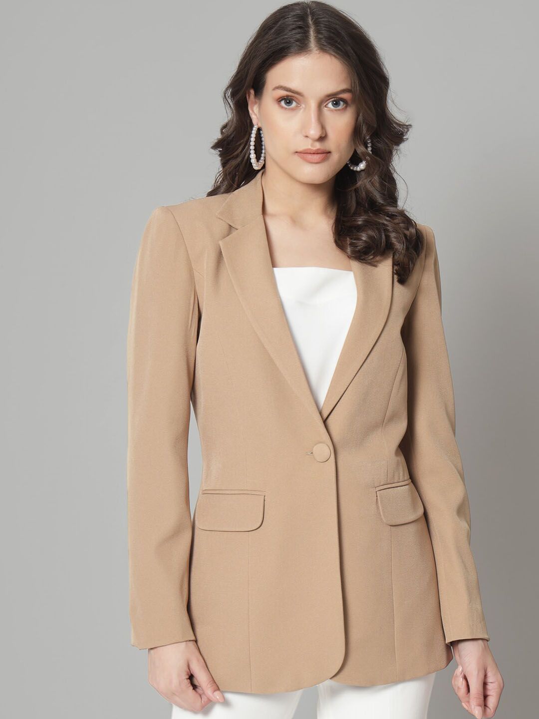 Women Single Breasted Formal Blazer