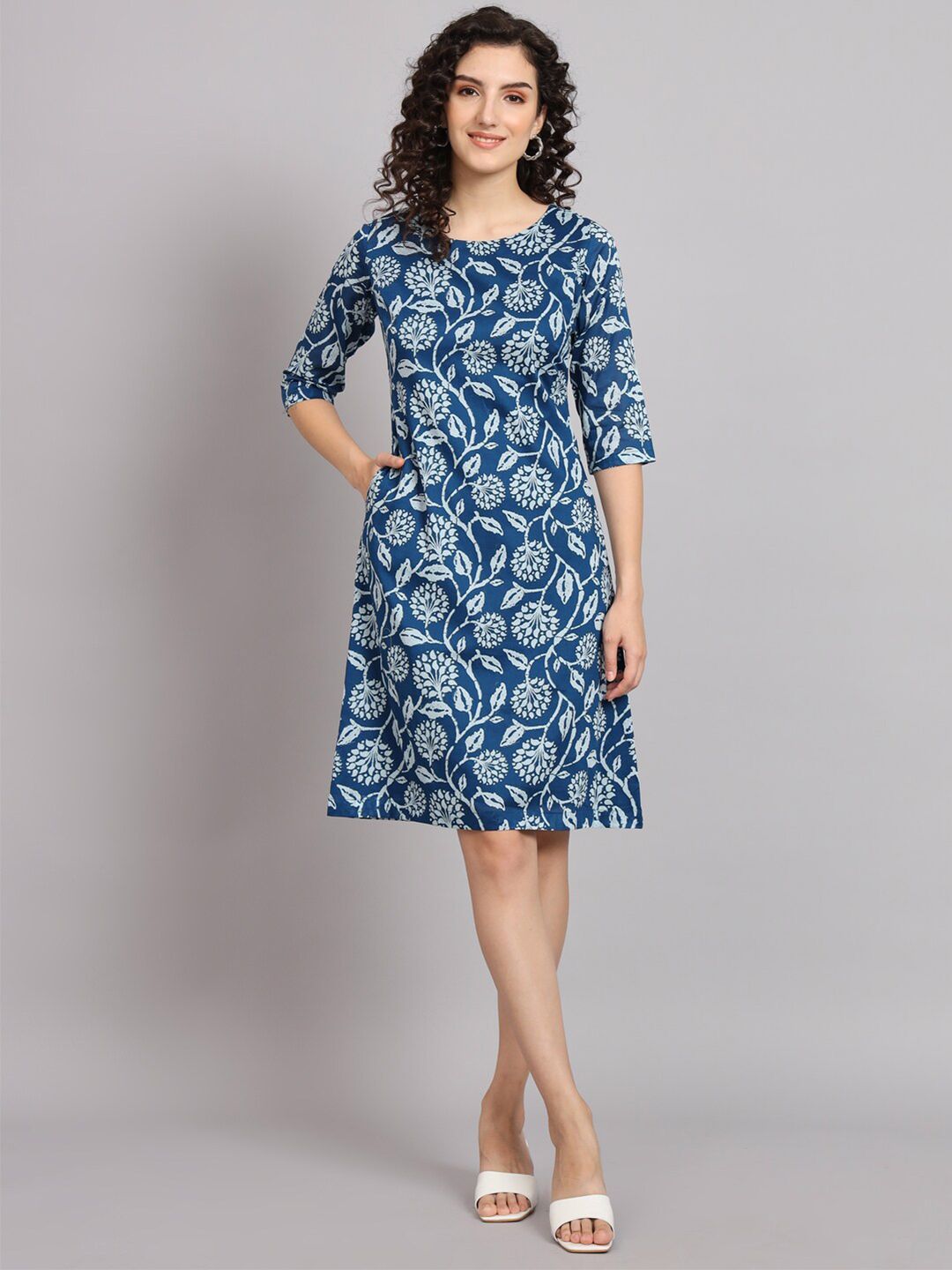 Women Floral Printed A-Line Dress