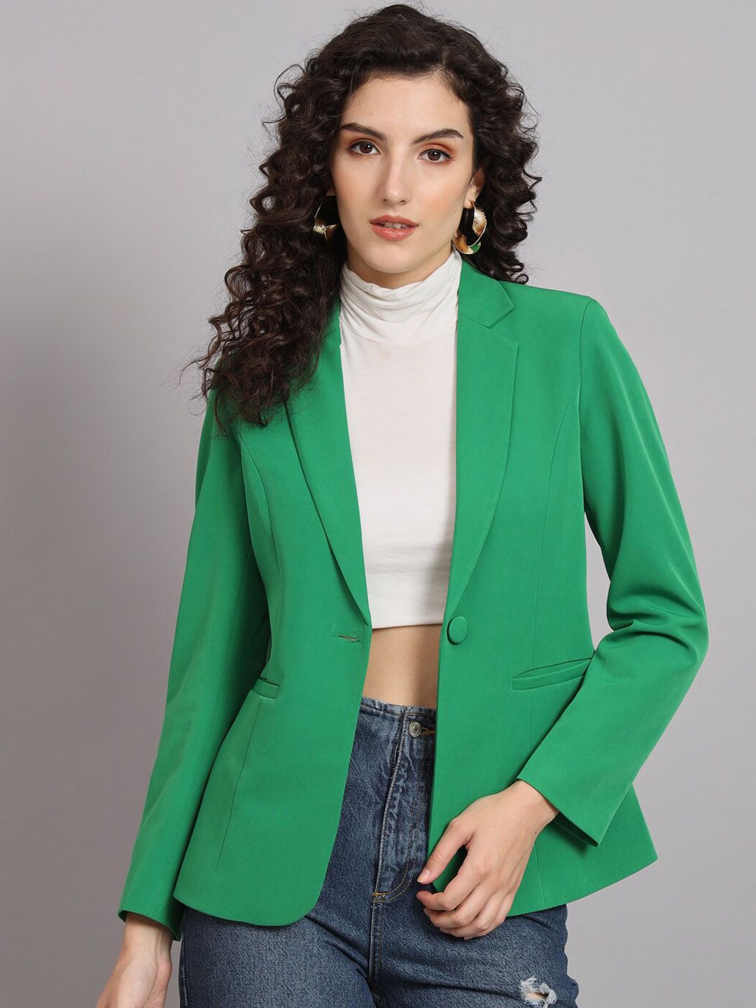 Women Notched Lapel Comfort-Fit Blazers