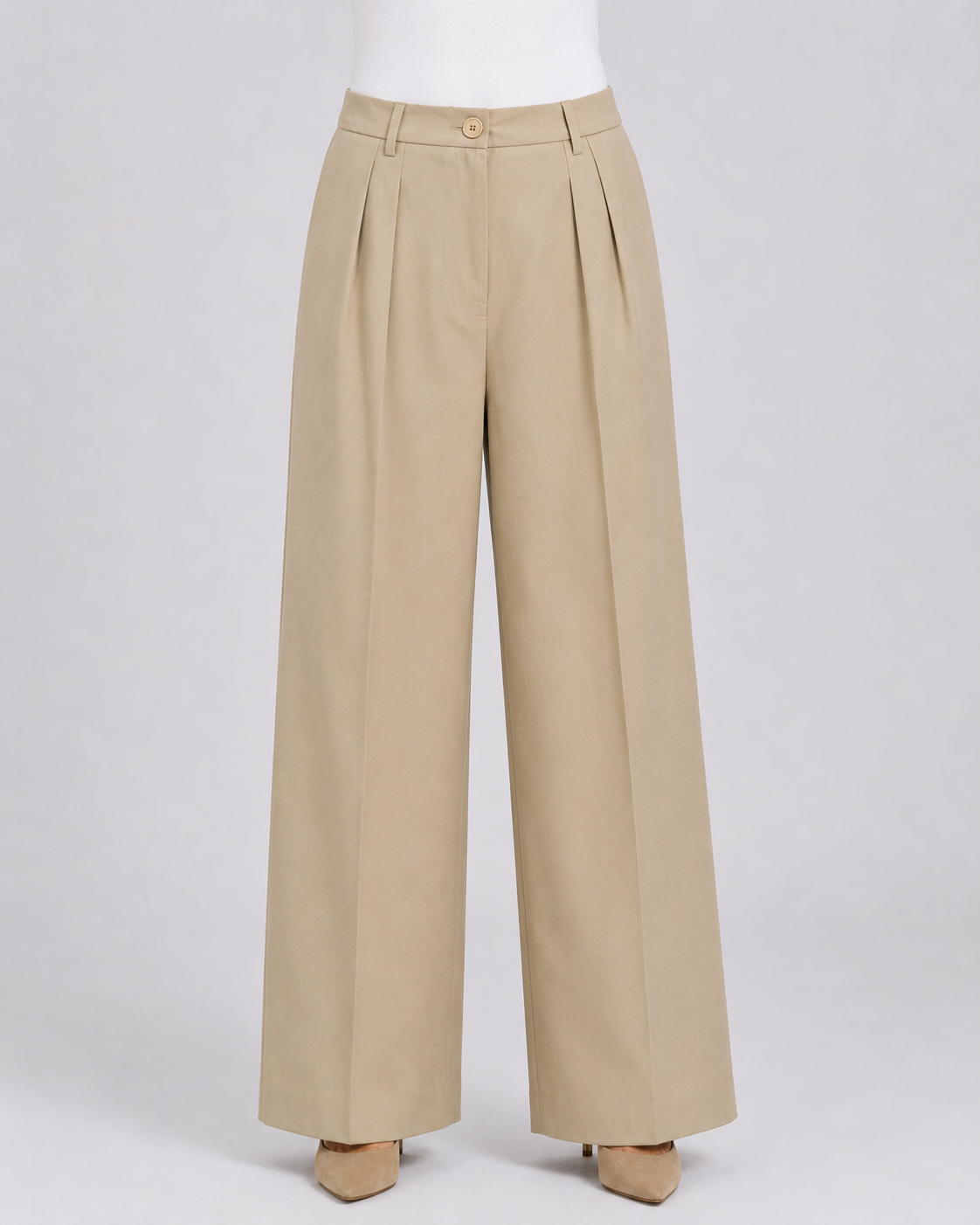 Women Beige Textured Trouser