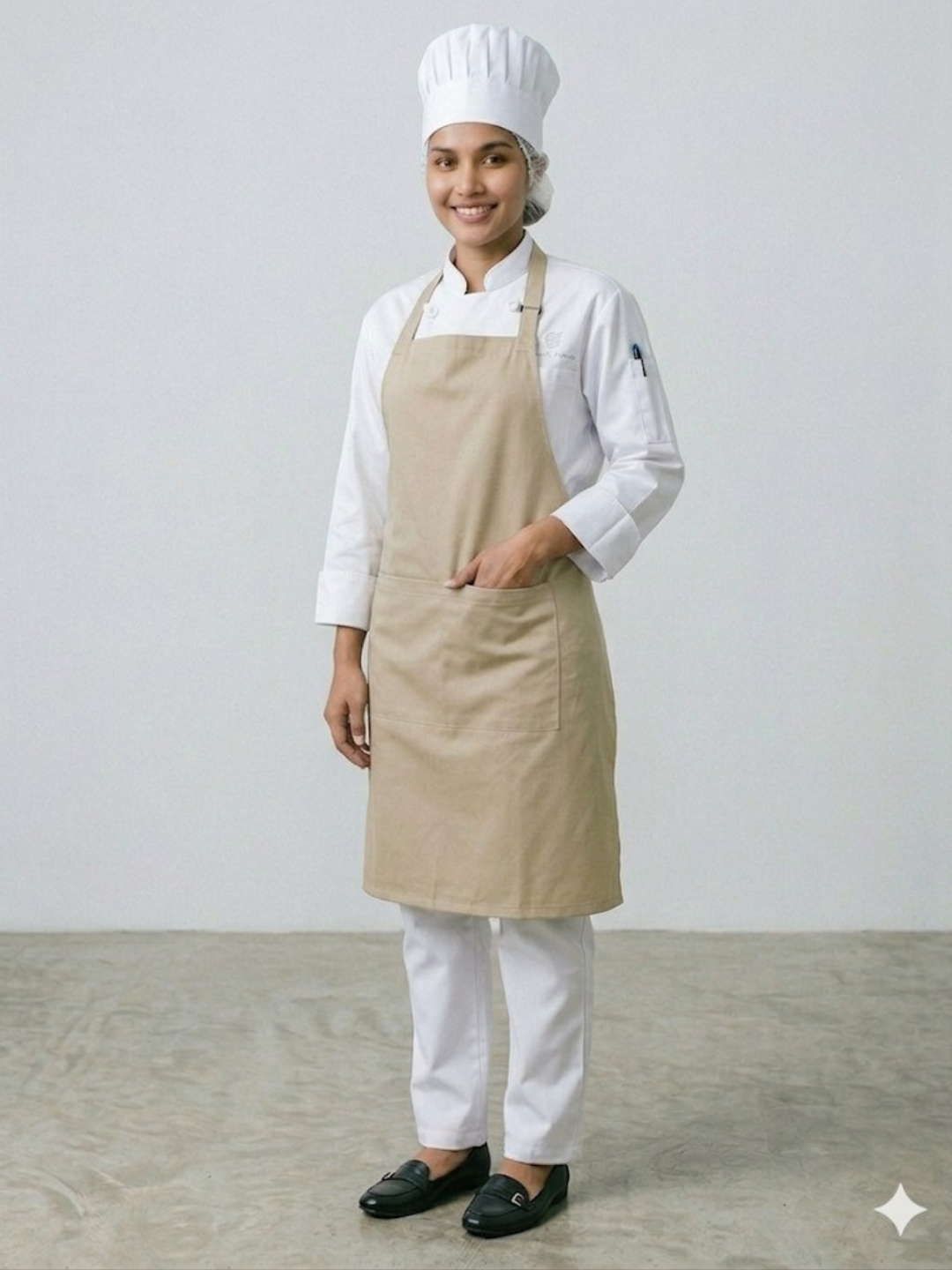Women Beige Chef Apron