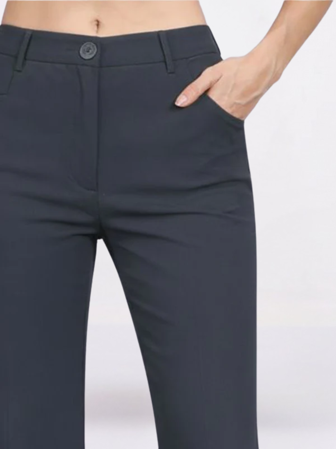 Women Grey High-Rise Trouser