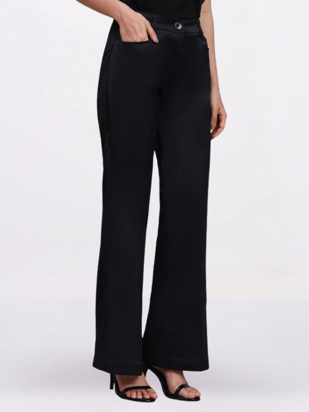 Women Black High-Rise Trouser