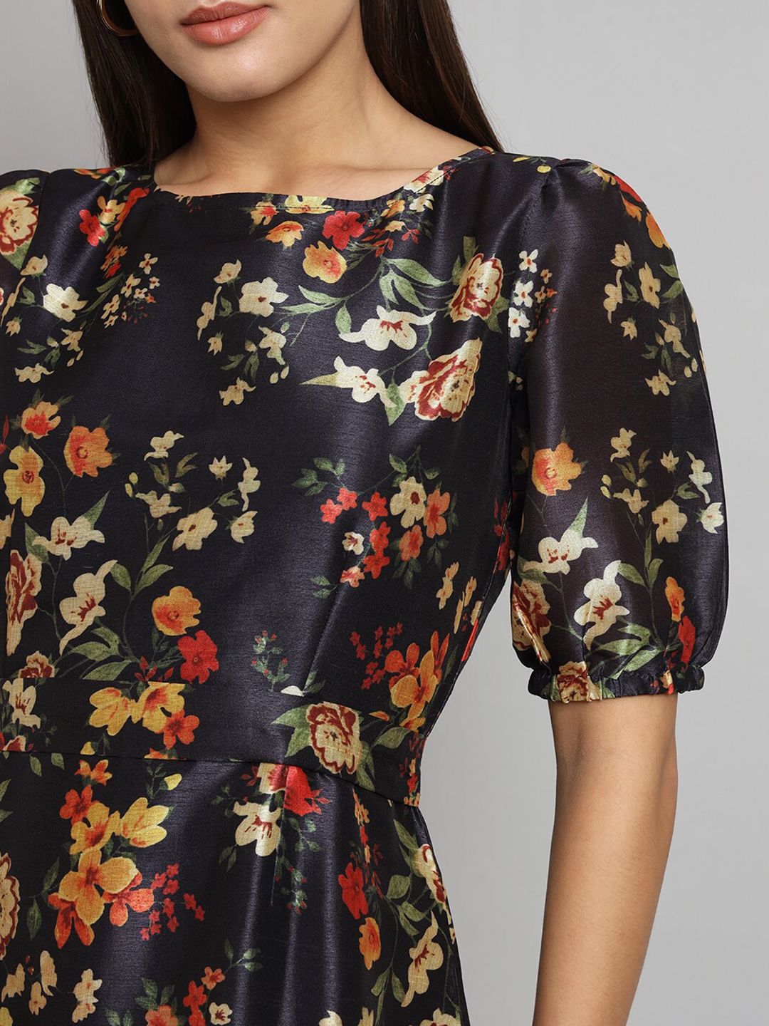 Women Floral Printed Fit & Flare Dress