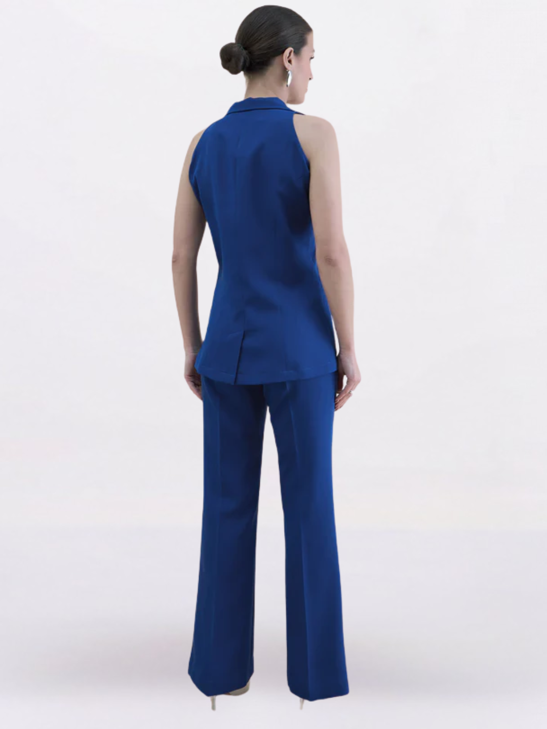 Women Ink Blue Halter Neck Co-Ord set