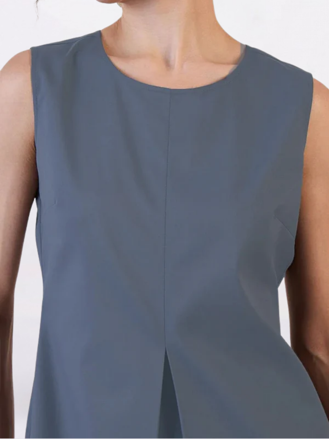 Women Grey Round Neck Top