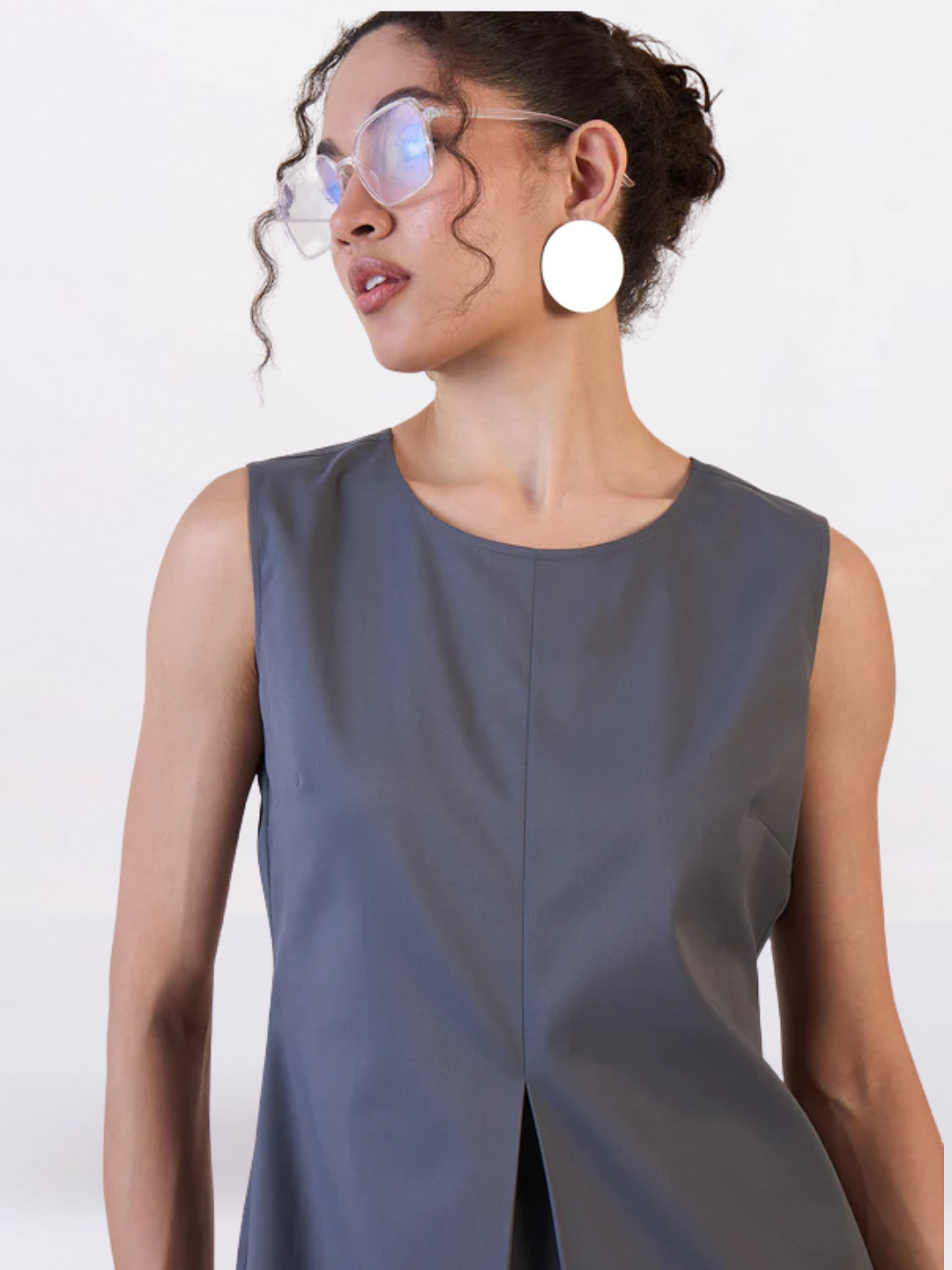 Women Round Neck Top With Straight Trousers