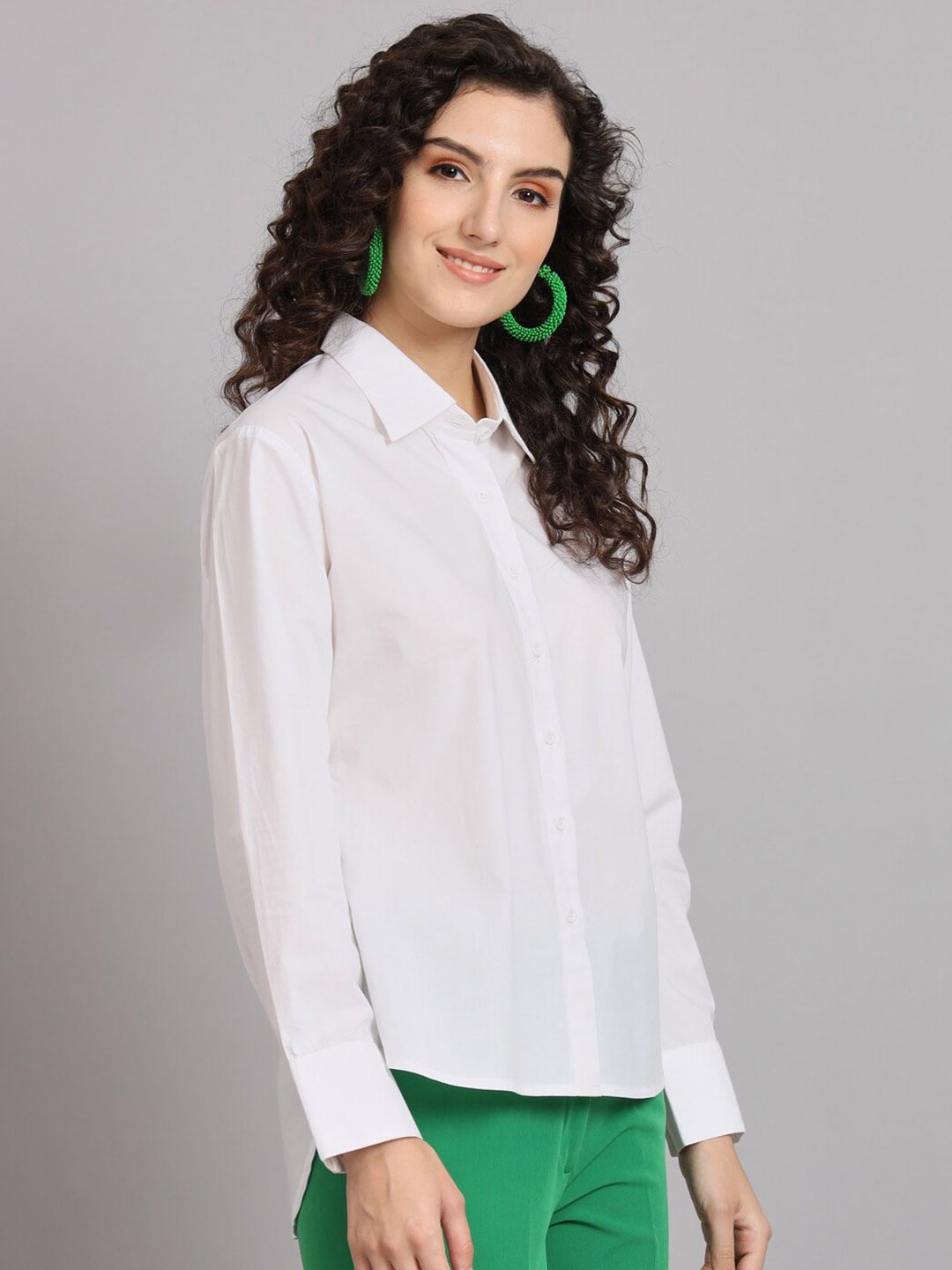 Comfort Fit Cotton Shirt - White