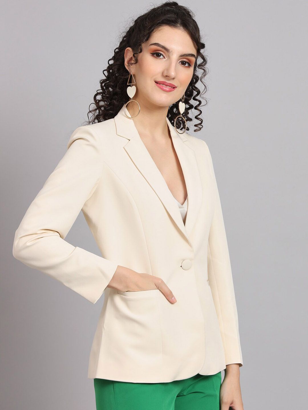 Women Notched Lapel Comfort-Fit Blazers