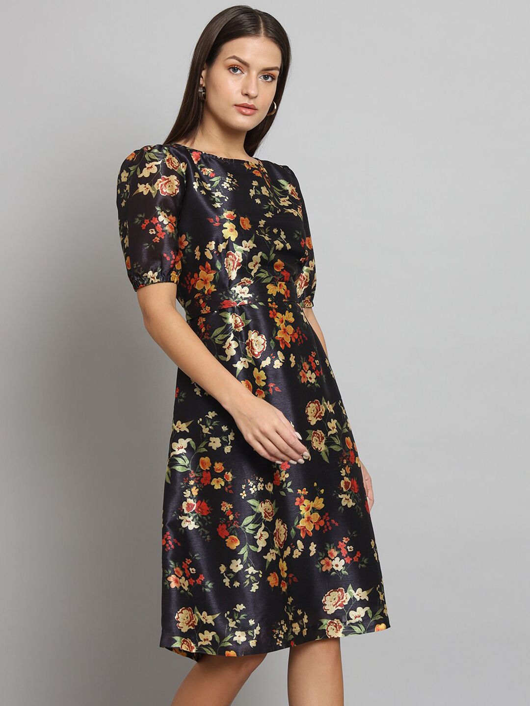 Women Floral Printed Fit & Flare Dress