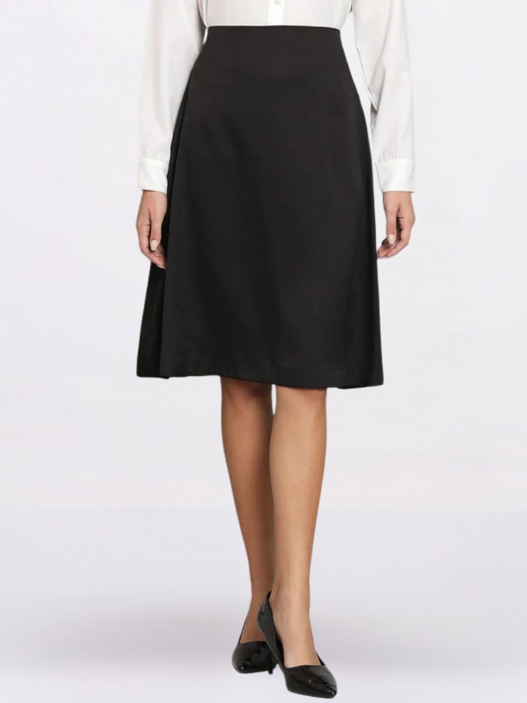 Women A-Line Moss Skirt- Black