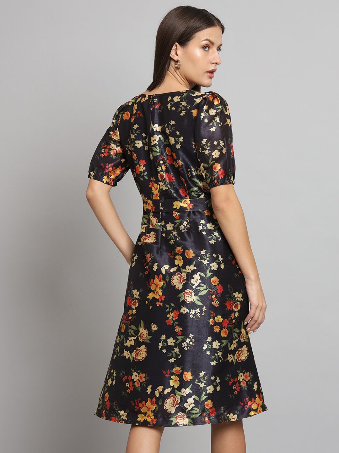 Women Floral Printed Fit & Flare Dress