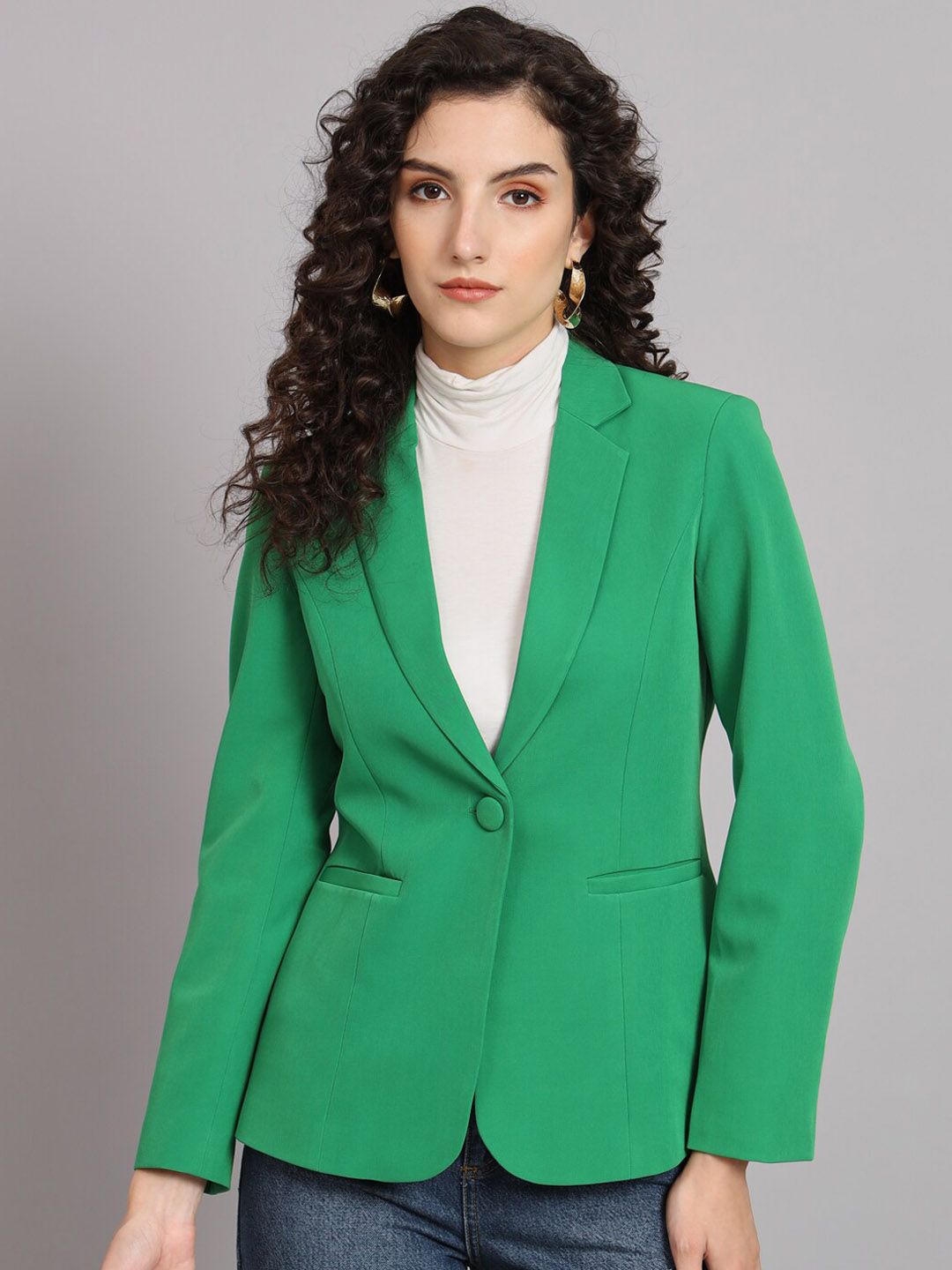 Women Notched Lapel Comfort-Fit Blazers