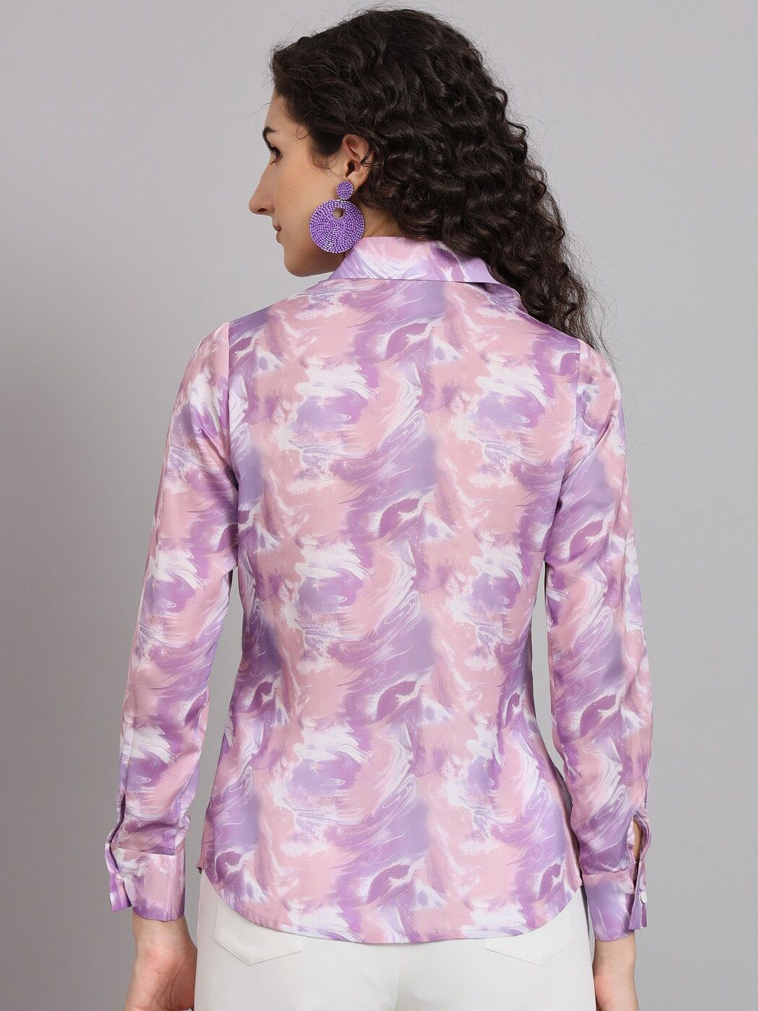 Marble Printed Shirt - Lavender