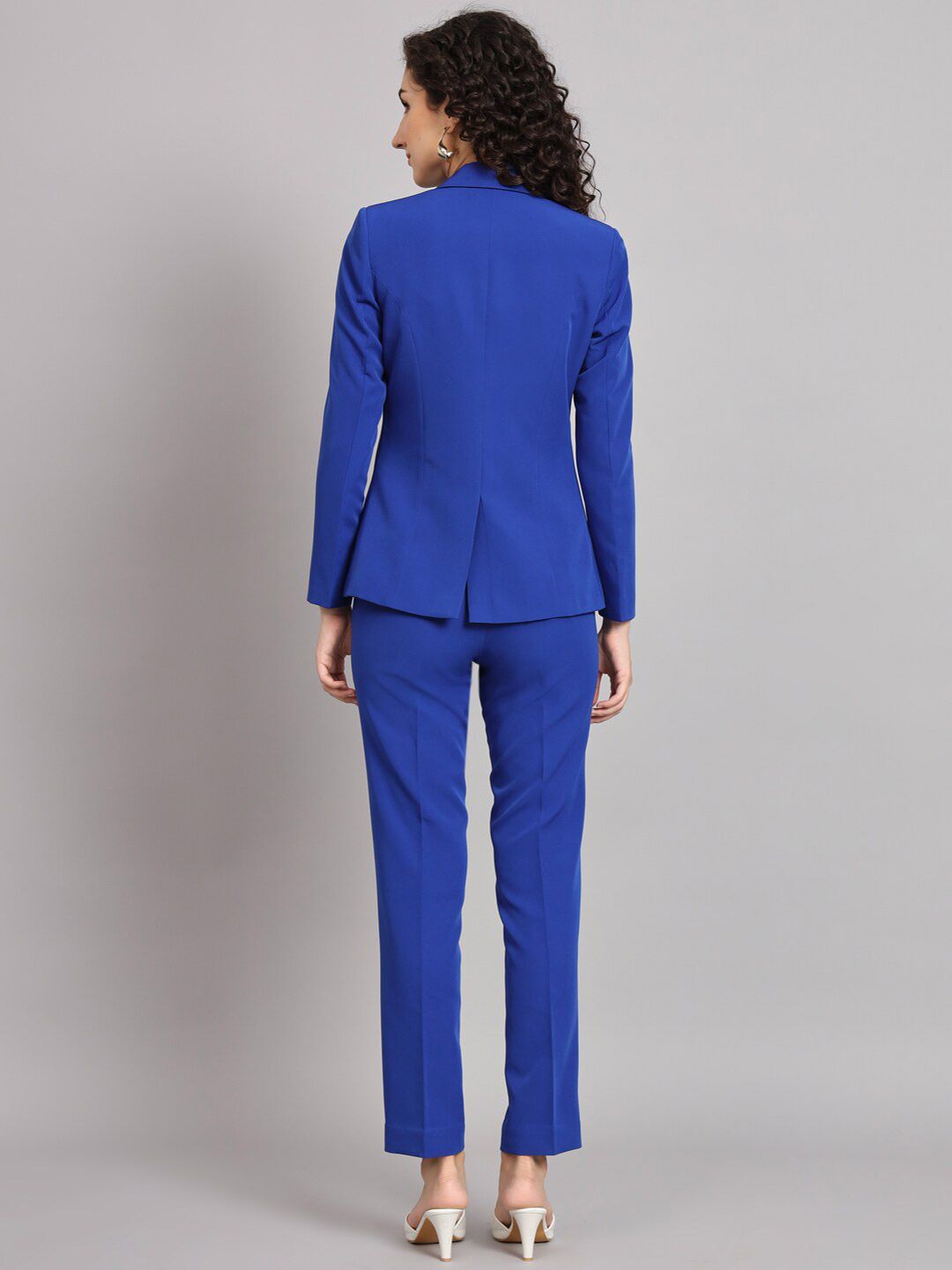 Women Notched Collar Stretch Pant Suit