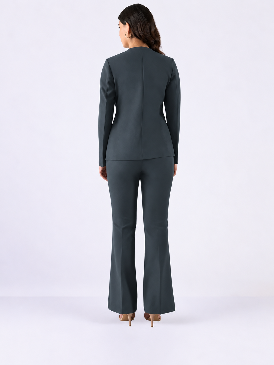 Women Grey Formal Pantsuit