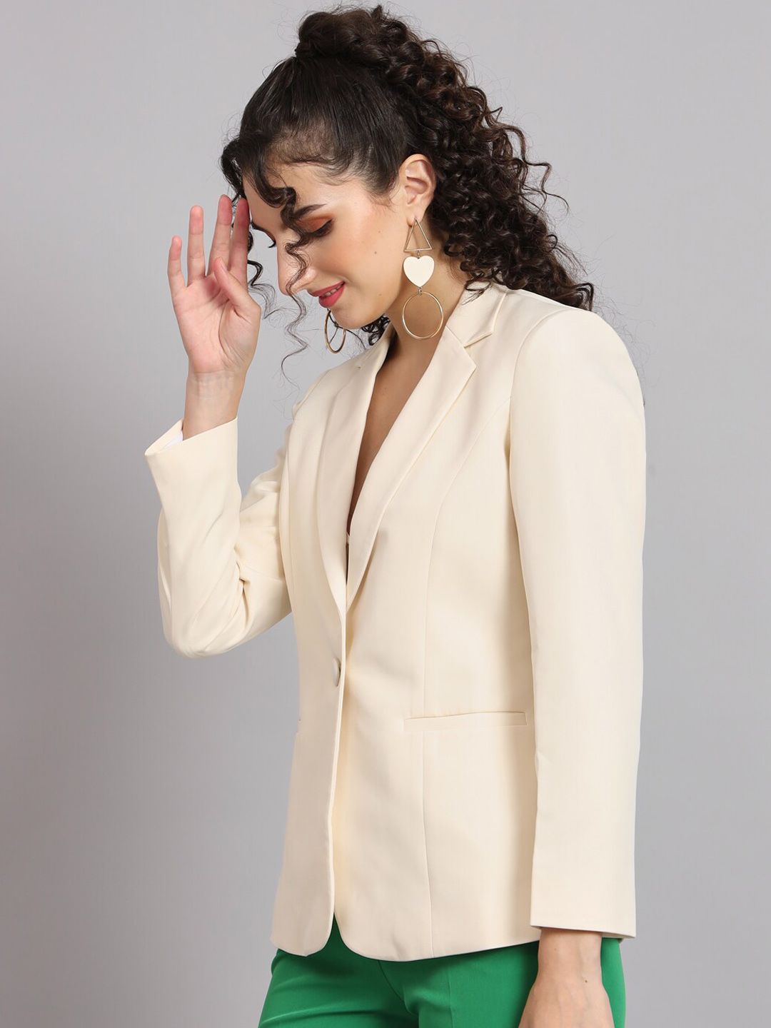 Women Notched Lapel Comfort-Fit Blazers