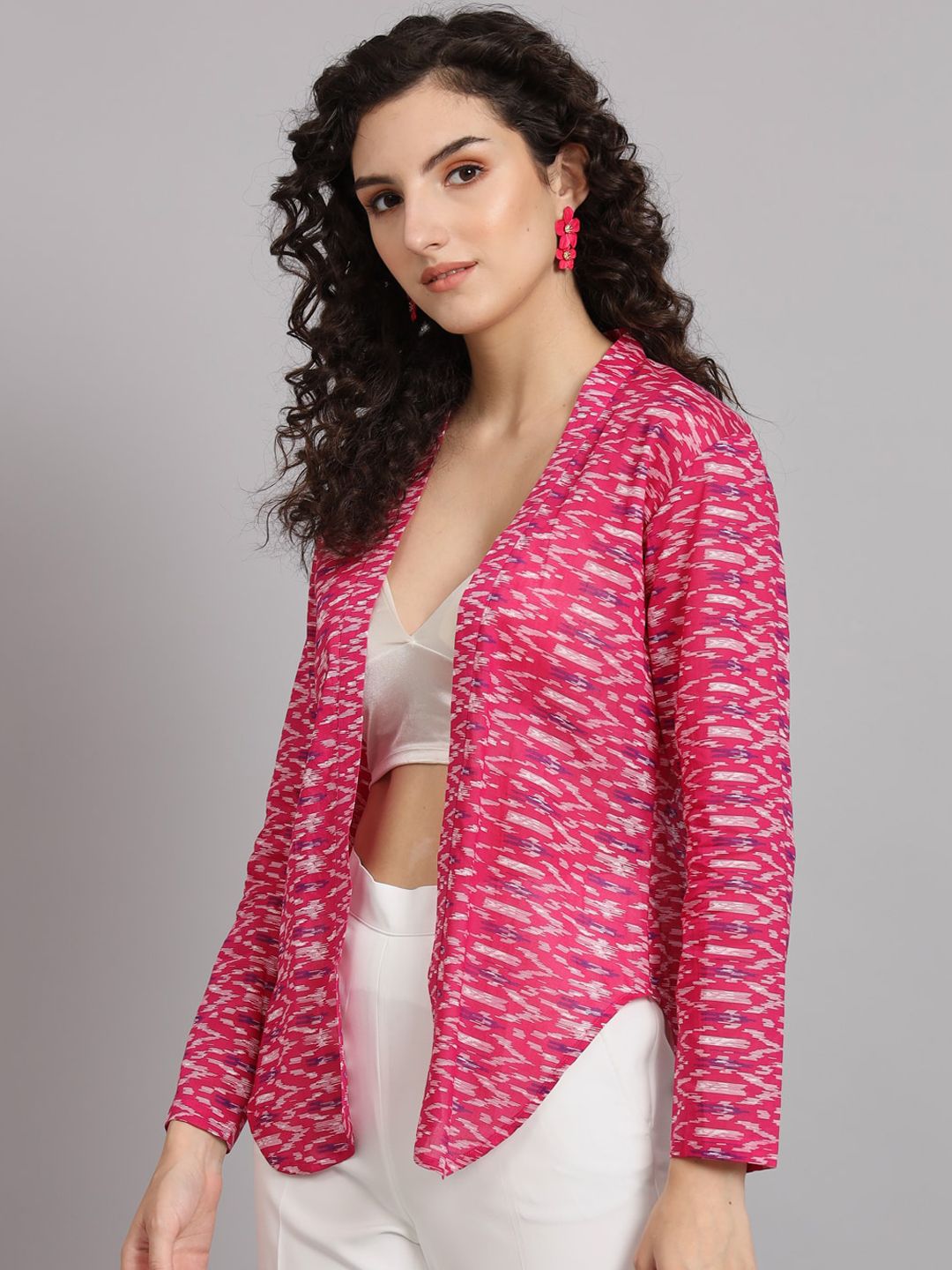 Women Printed Open Front Shrug