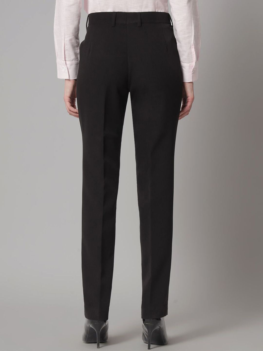 Women Comfort Slim Fit Wrinkle Free Pleated Formal Trousers