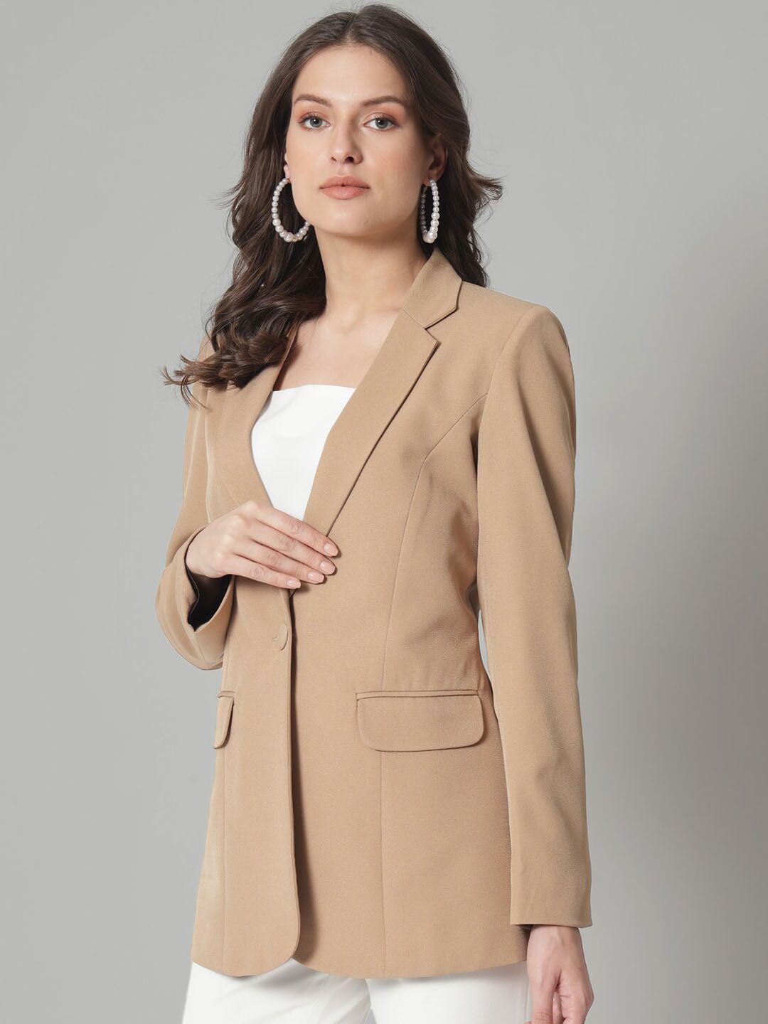 Women Single Breasted Formal Blazer