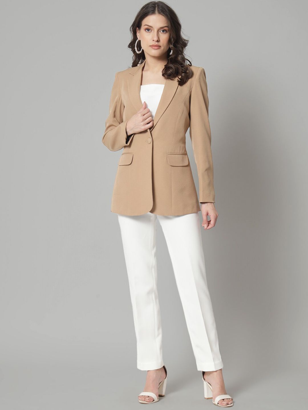 Women Single Breasted Formal Blazer