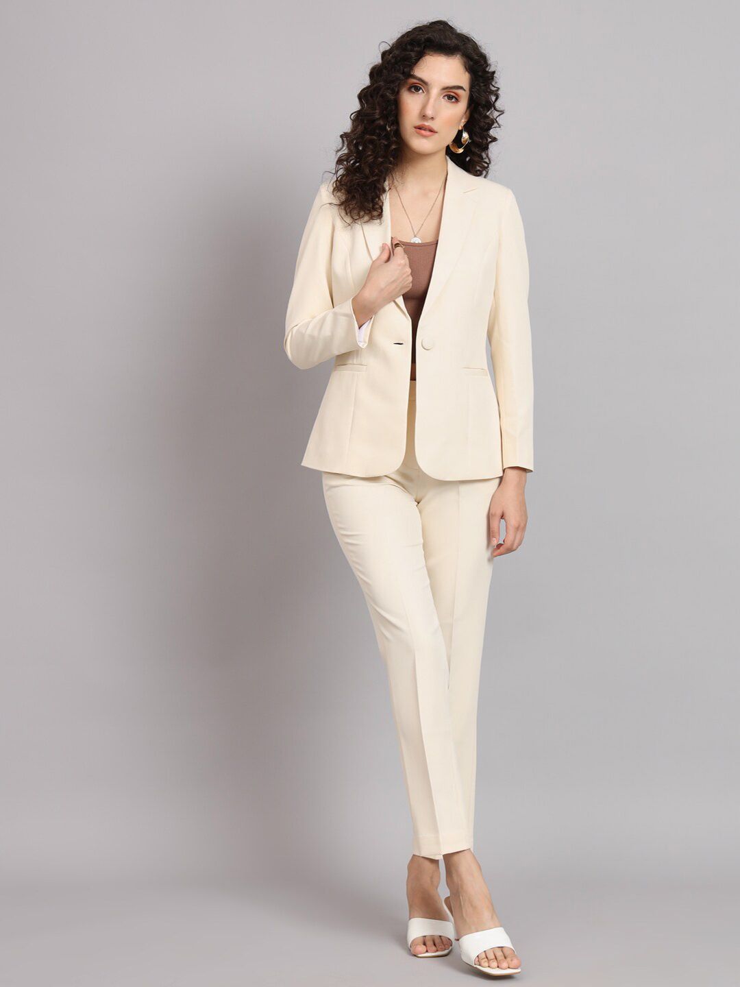 Women Single Breasted 2-Piece Formal Suit