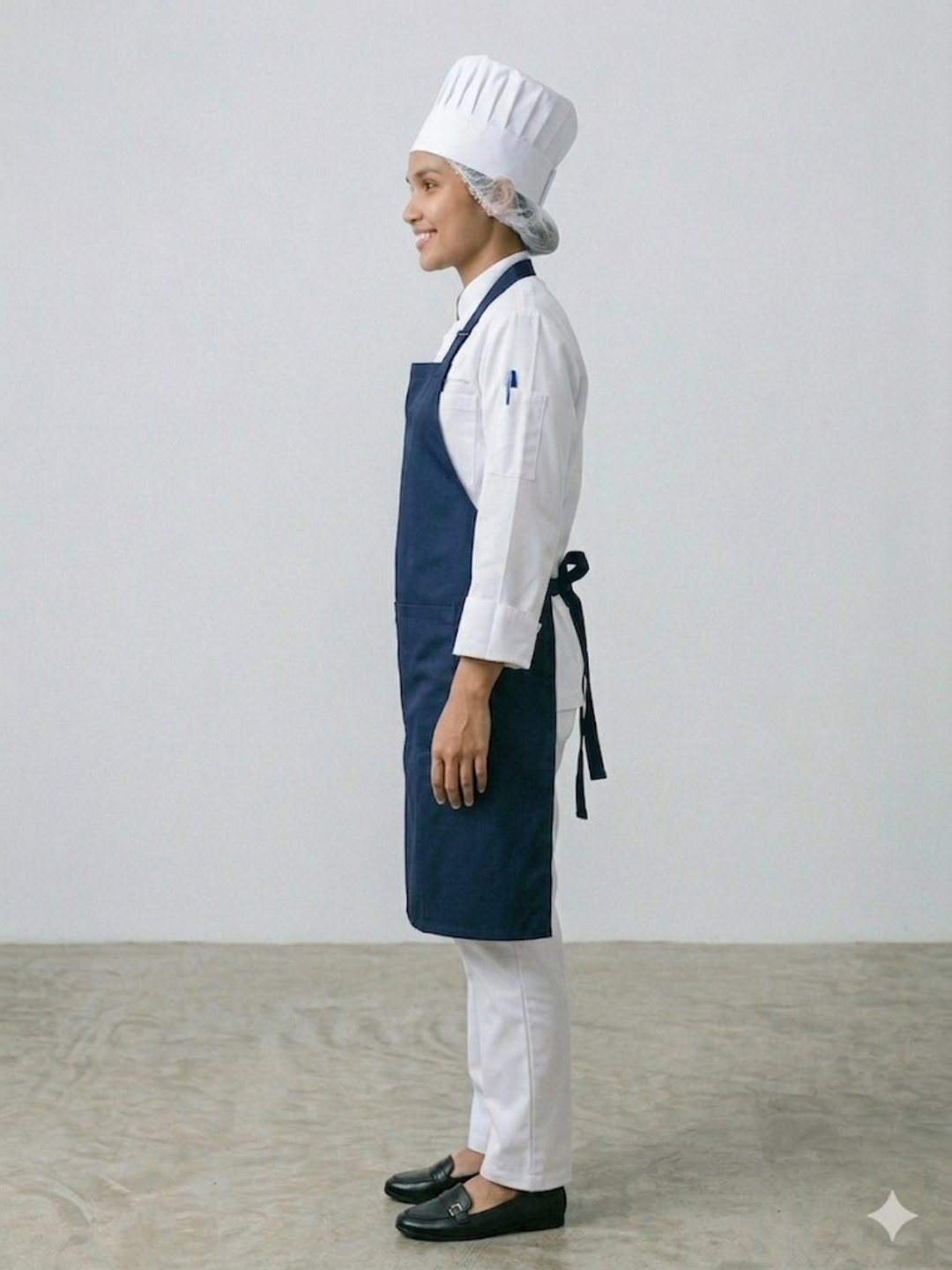Women Navy Blue Chef Apron