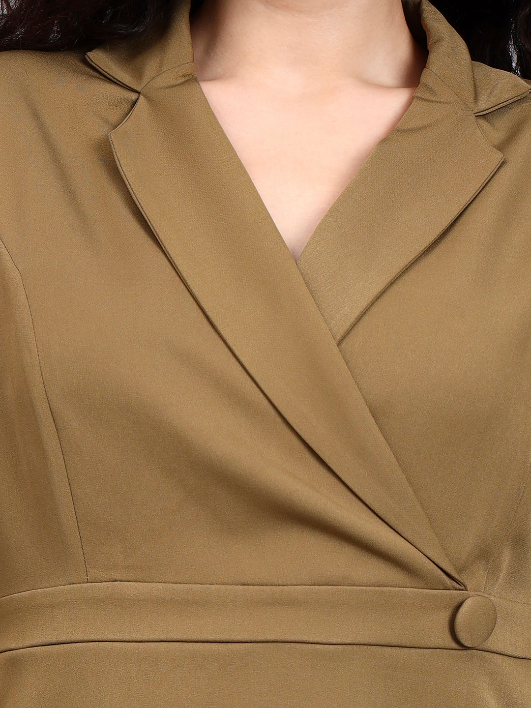 Power Dressing Willow Green Co-Ord Set Wrap Top With Straight Trousers