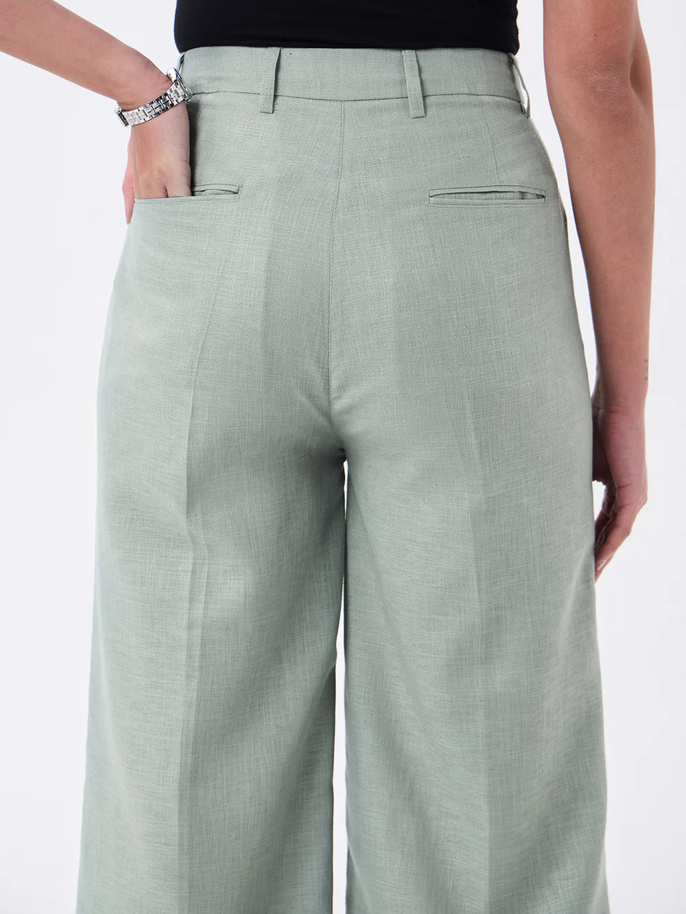 Dusty Sage Green Linen Blend Co-Ord set