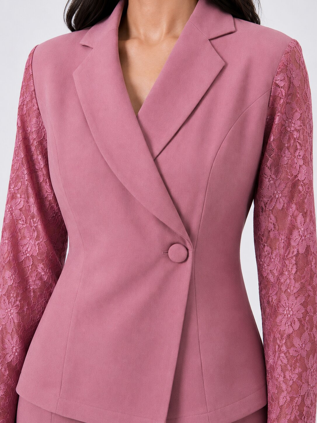 Women Dusty pink Double Breasted Co-Ord Set