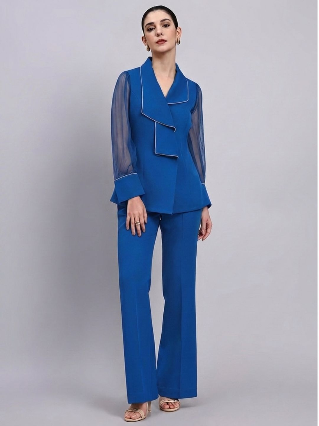 Women Ink Blue Structured Co-ord Set