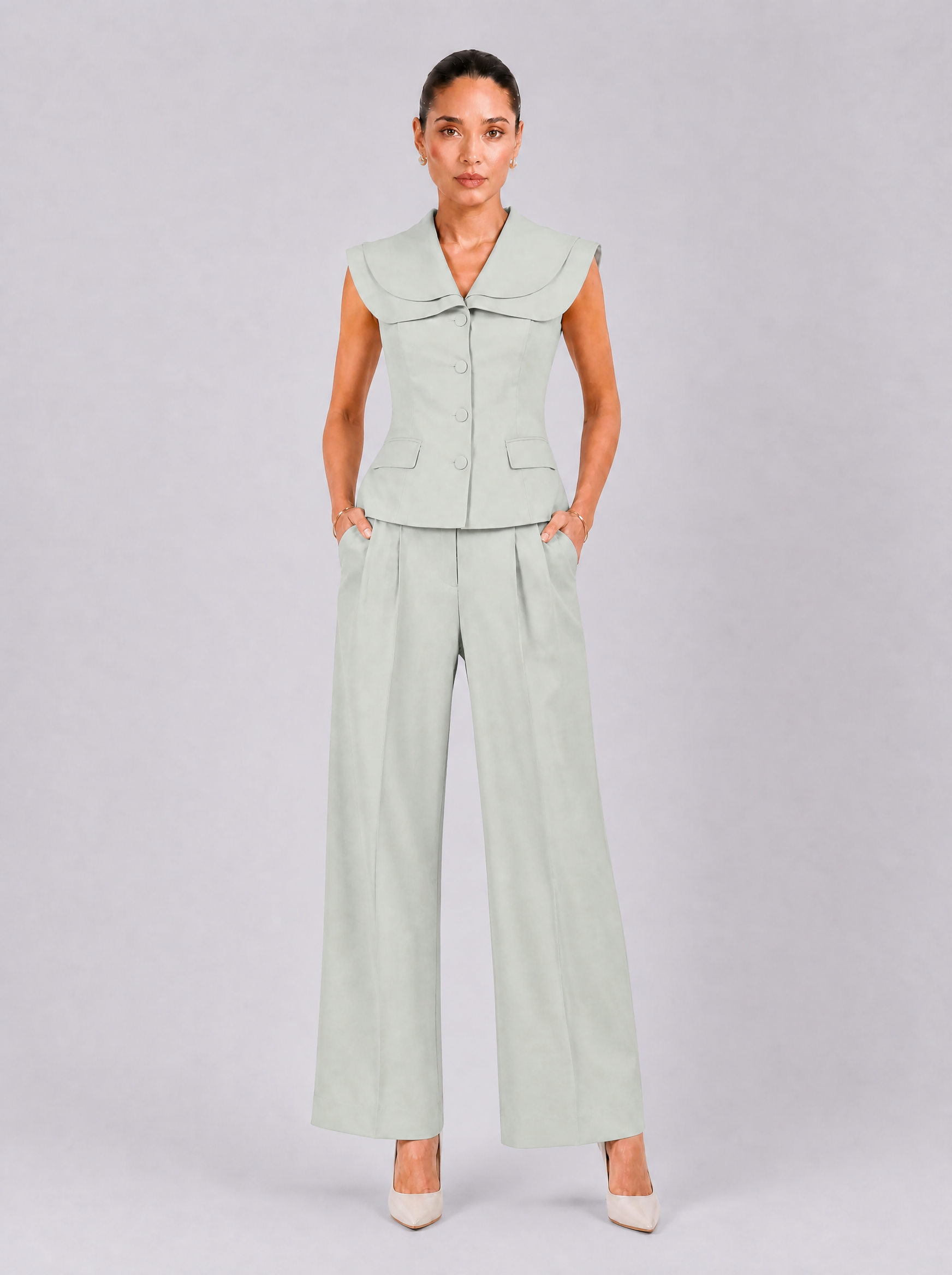 Women Sage Green Co-ord Set