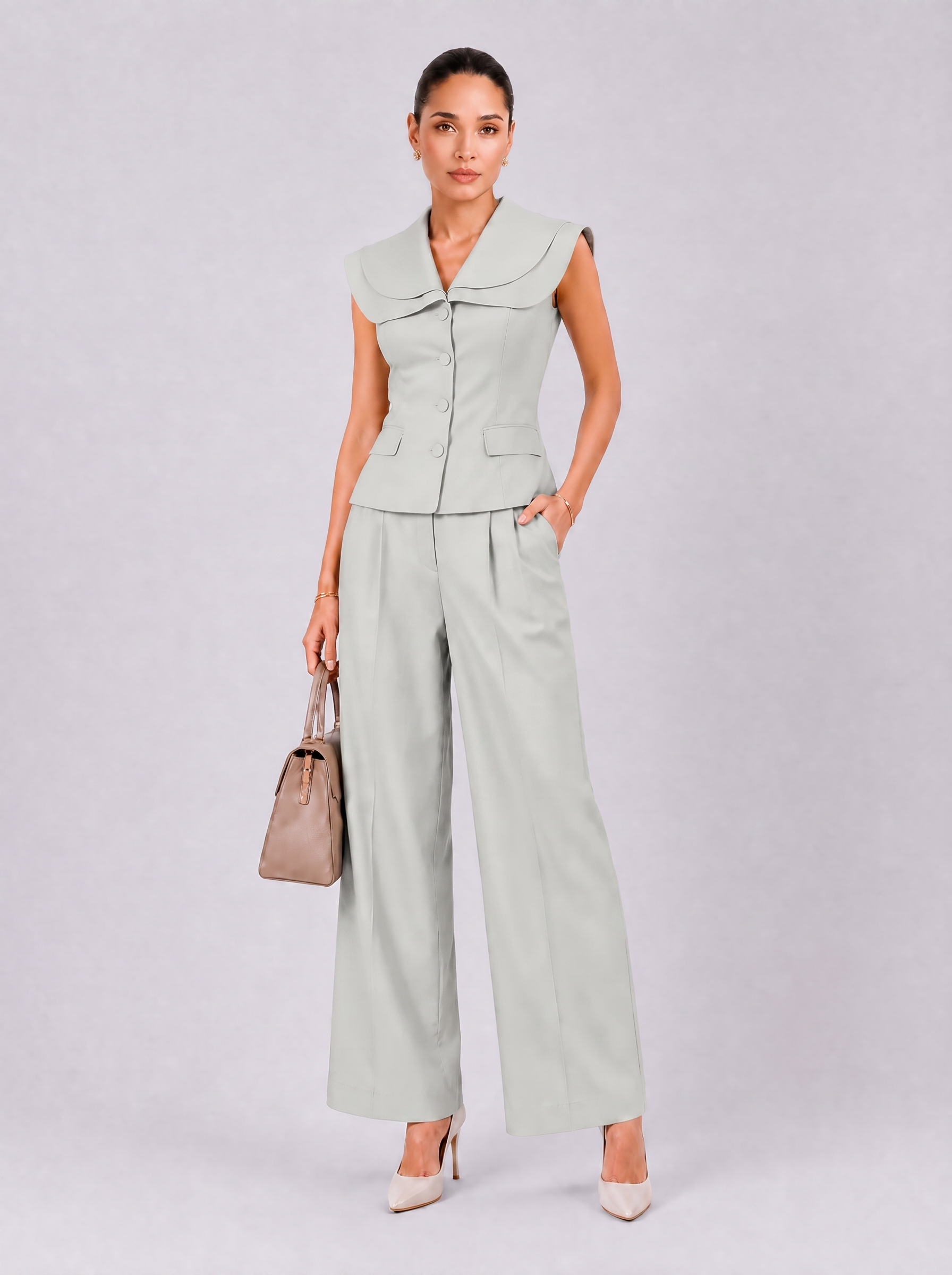 Women Sage Green Co-ord Set