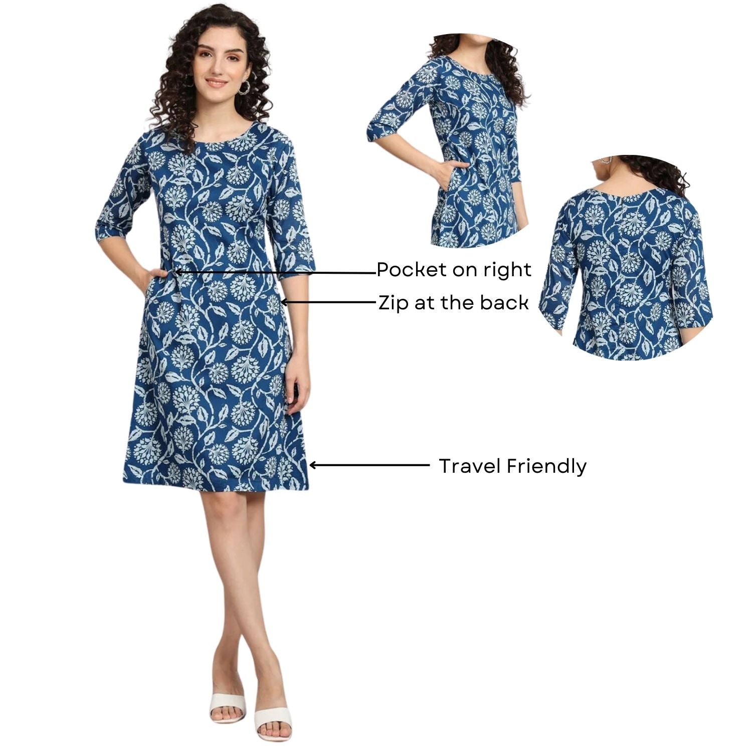 Women Floral Printed A-Line Dress