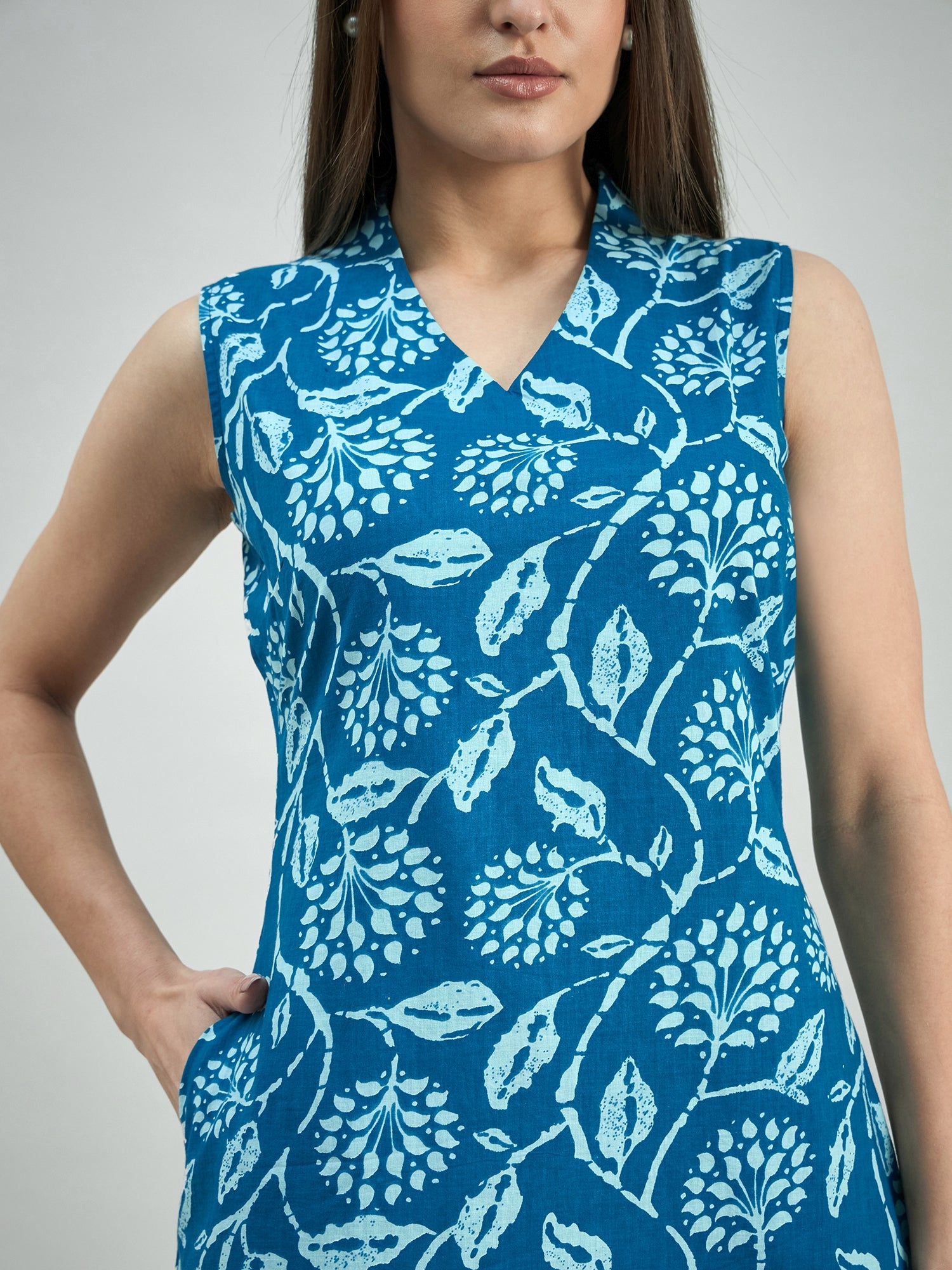 Women Ethnic Motifs Printed Cotton A-Line Dress