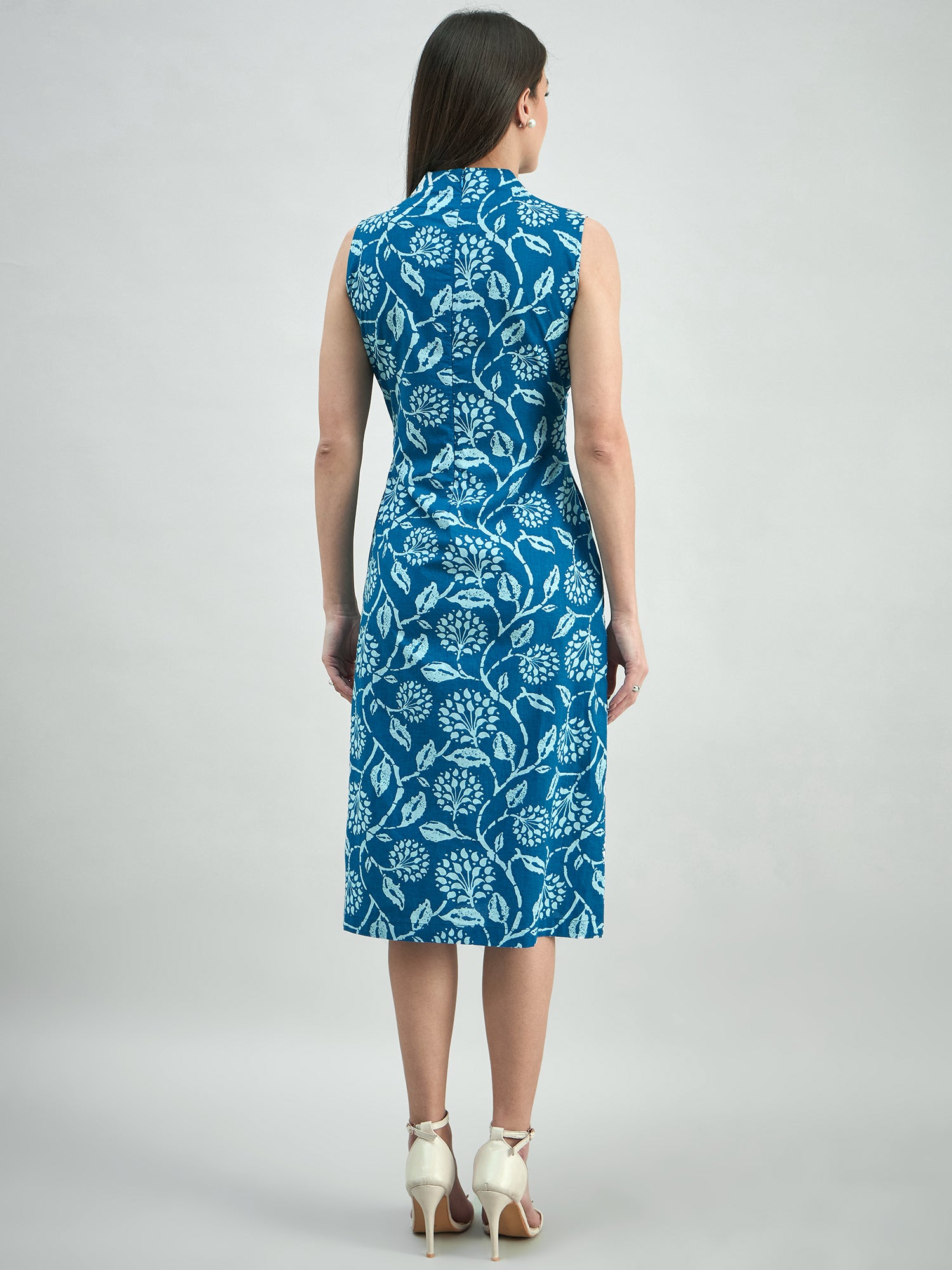 Women Ethnic Motifs Printed Cotton A-Line Dress