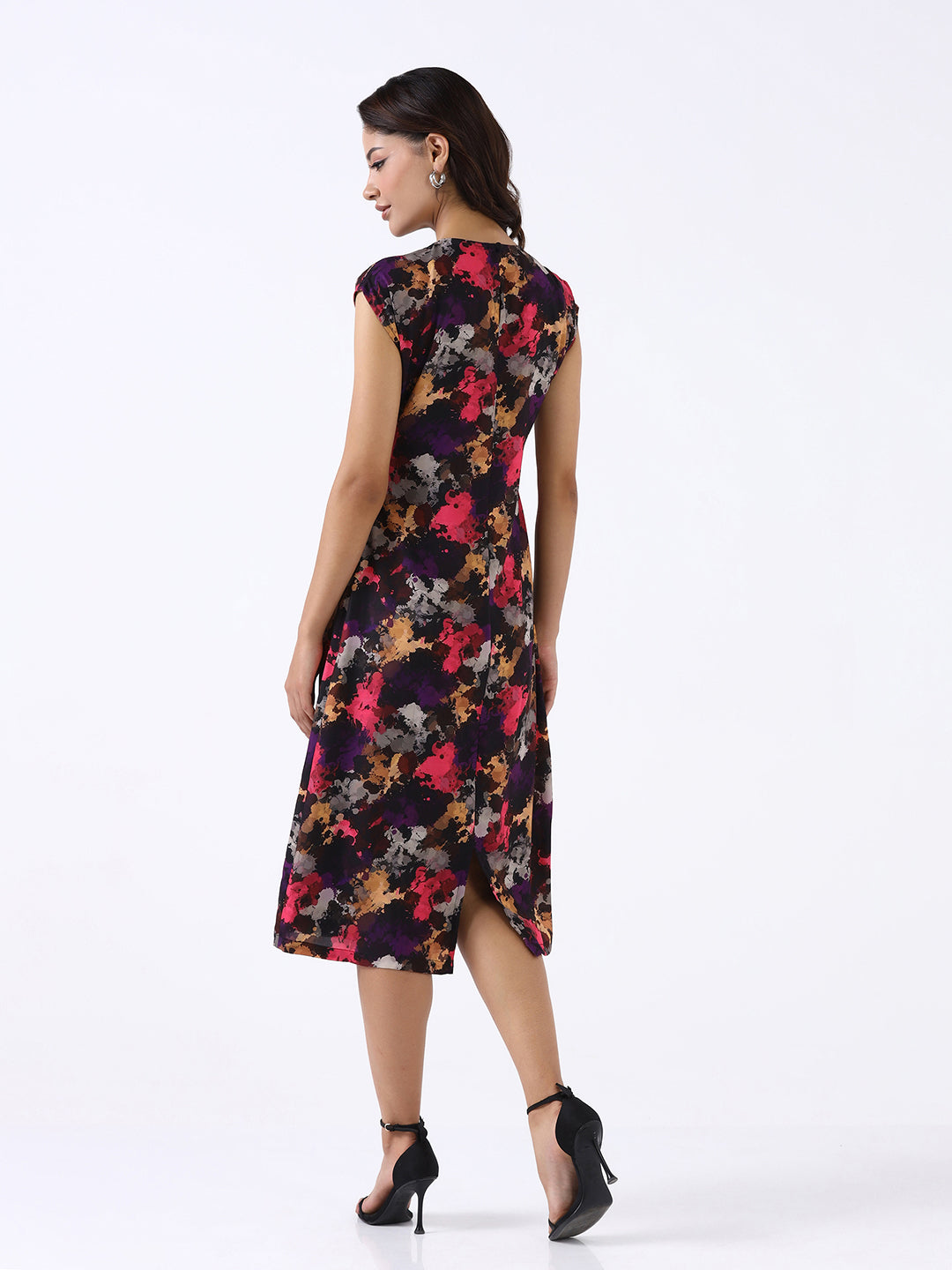 Women Multicolor Drop-shoulder Dress