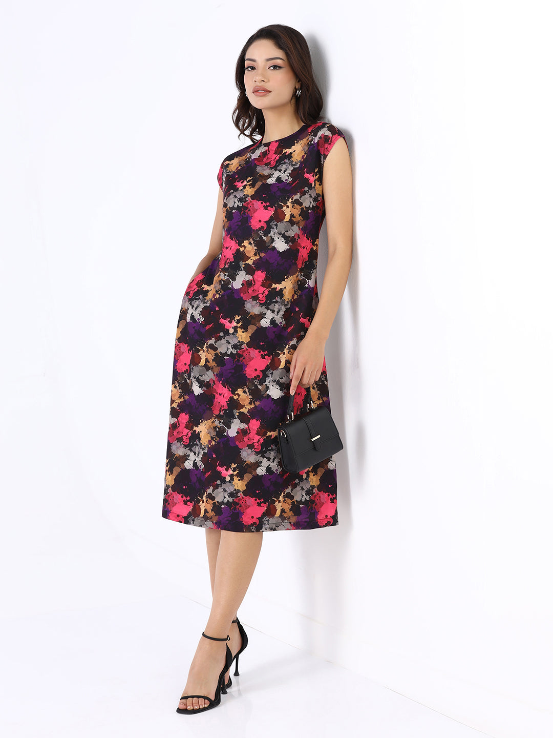 Women Multicolor Drop-shoulder Dress