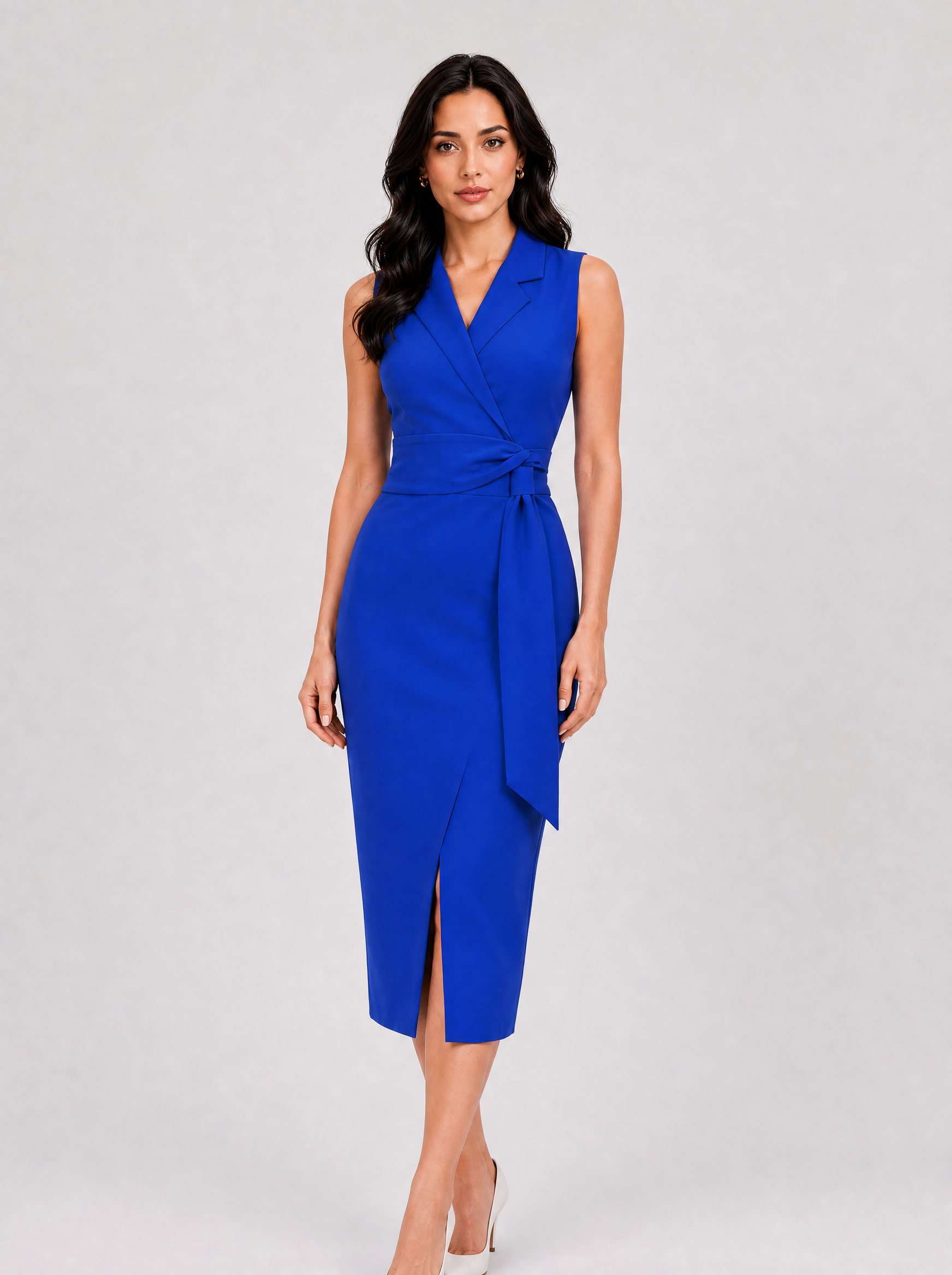 Women Ink Blue Tailored Sheath Dress