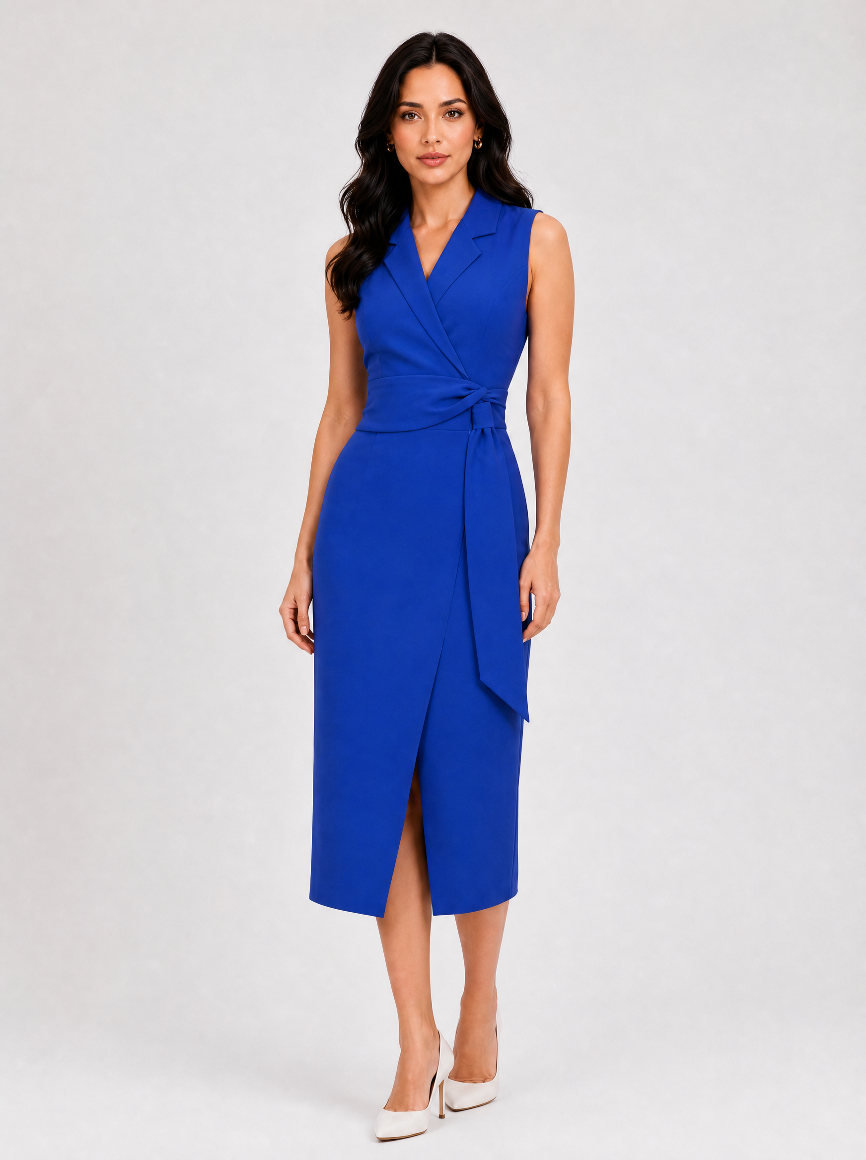 Women Ink Blue Tailored Sheath Dress