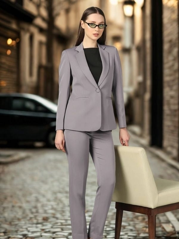 Women Single-Breasted 2-Pcs Suit