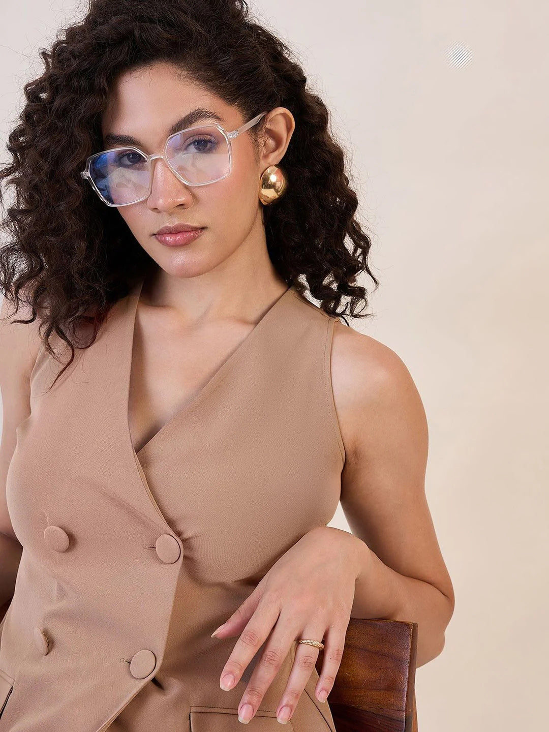 Women V-Neck Sleeveless Top With Trousers