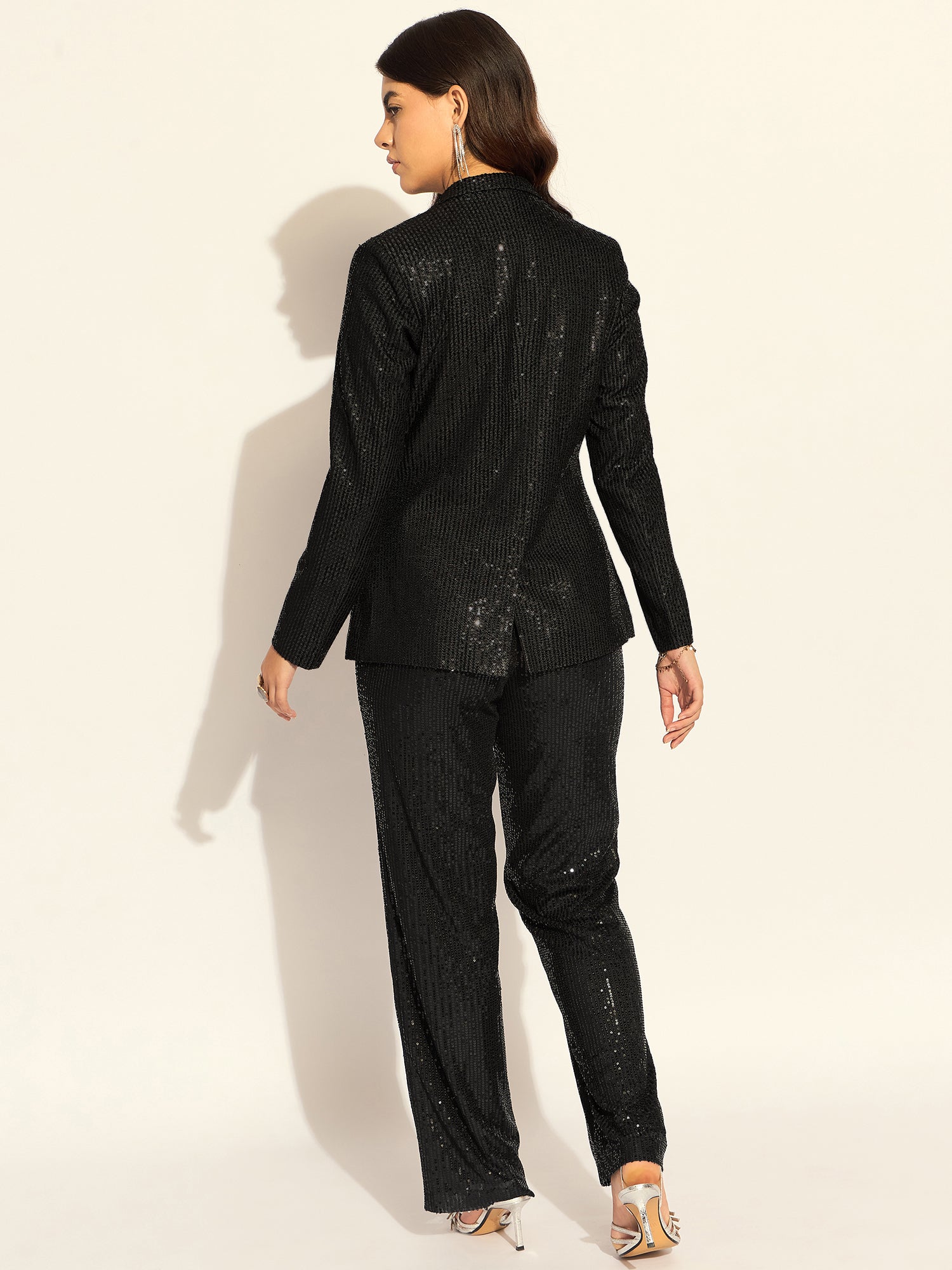 Women Single-Breasted Party Blazer With Trousers